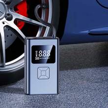 Car Tyre Inflator Cordless Digital USB Rechargeable Tire Air Compressor Pump,Its Compact Size And Light Weight, Can Use This Tire Pump To Inflate The Cars, Bike, Balls, Balloon And Many Other Things, Versatile And Practical. - Black - View 8