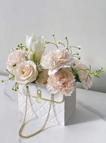 1pc Foldable Floral Gift Bag For Bouquets, Delicate Flower Box For Gift Packaging, Back To School Valentine Day