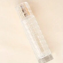 SHEIN X Heather Rae 1Pc Glass Spray Bottle, Exquisite Refillable Perfume Atomizer Empty Spray Bottles 30ml, Travel Cologne Scent Pump Case Bottle Portable (Golden,Silvery)