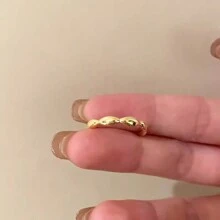 1 件滴釉竹節可調式戒指,女式最新單指戒指,小眾設計,流行疊戴 - 開口戒指 - 查看 5