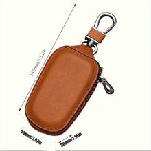 Estuche de protección para llaves multifunción de estilo retro para negocios, estuche para llaves de coche con cremallera, organizador de llaves portátil informal para hombre con soporte de gran capacidad, bolsa para llaves de coche, regalo de Halloween, regalo del día del maestro, regalos para hombres, regalo para mujeres, regalo de San Valentín para hombres, minicartera