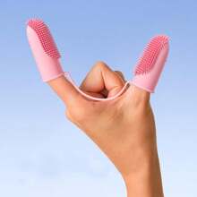 Cepillo de dientes para perro, kit de cepillo de dientes de dedo, cerdas de 135º para una fácil limpieza de los dientes, cepillo de dientes doble de dedo para el cuidado dental de cachorros, gatos y mascotas pequeñas