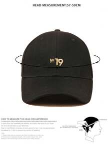 1 Mũ bóng chày thêu NO 79 Unisex, Mũ che nắng ngoài trời nhẹ thoáng khí có vành có thể điều chỉnh, lý tưởng cho du lịch Xuân Thu, Đi bộ đường dài, Đạp xe - nghề thêu - Xem 4