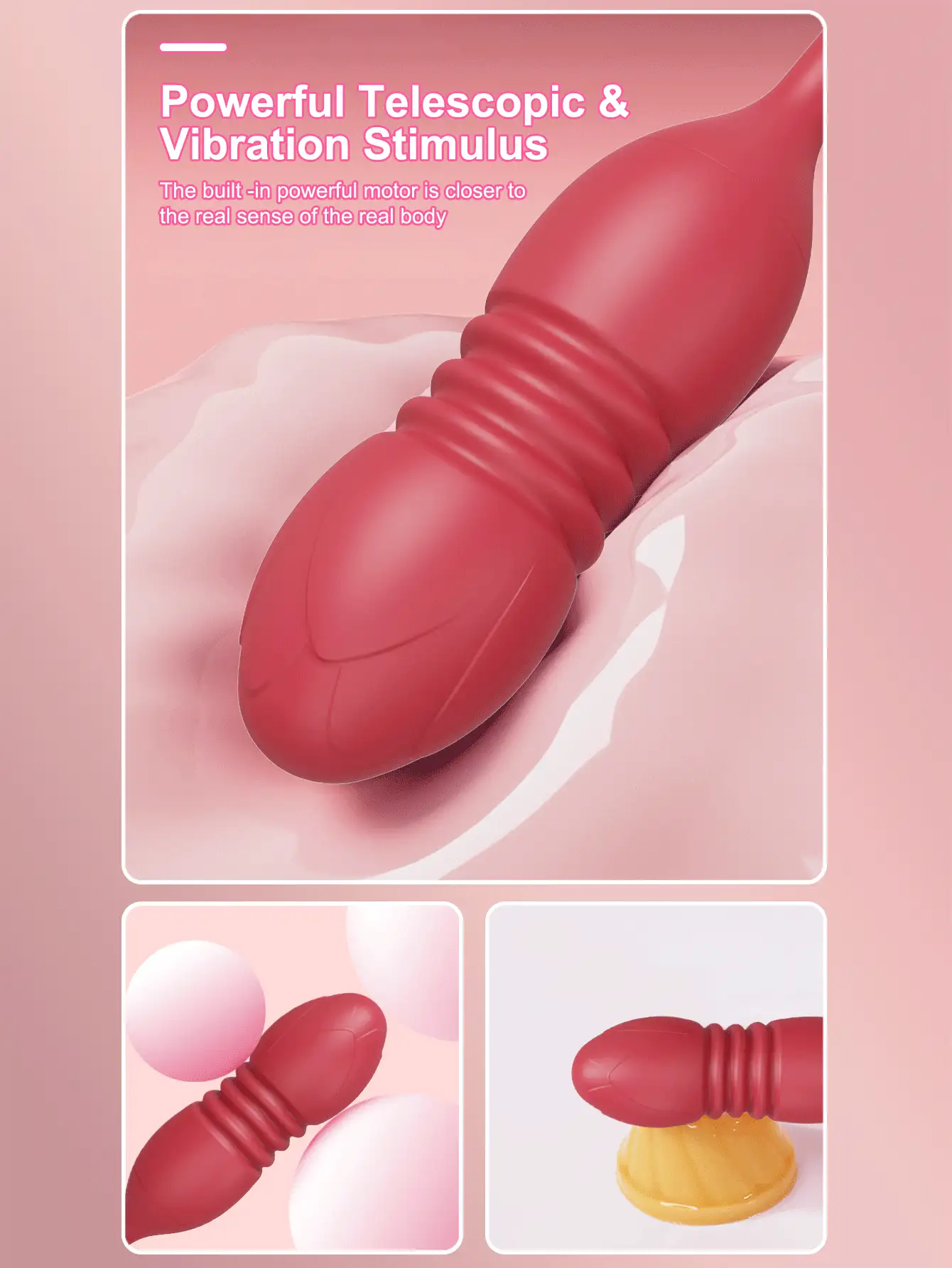 Juguete sexual con forma de rosa para estimulación clitoriana con vibración y succión, estimulador clitoriano y G-spot con 10 modos de vibración, juguete sexual para adultos