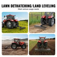 Tow Behind Dethatcher, 72-Inch Tow Dethatcher With 36 Steel Tines, 3-Point Lawn Dethatcher Rake With Attachments For Tractor, Landscape Rake For Garden, Farm, Grass,Garden Tools, Gardening Tools For Garden - Black - View 6