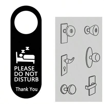 1pc Do Not Disturb Door Hanging Sign, Welcone Please Knock Sign, Do Not Disturb Door Hanging Sign PVC Plastic, Suitable For Home, Office, Hotel Bathroom, Bedroom, Counseling, Therapist, Clinic Best Gifts Birthday Graduation