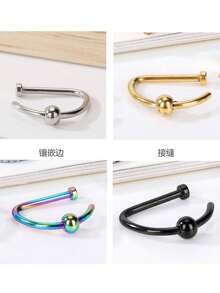1 Máy Tính 18 Đồng Hồ Đo Mũi Vòng Vòng Bộ D Hình Mũi Mỏng Xuyên Vòng Vách Ngăn Môi Tragus Sụn Đôi Khuyên Tai Vòng dành Cho Nữ - Nhiều màu - Xem 2