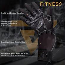 Gants de fitness complets unisex avec attelle de poignet, gants d'haltérophilie pour l'entraînement de poids et le soulevé de terre - A - Voir 4