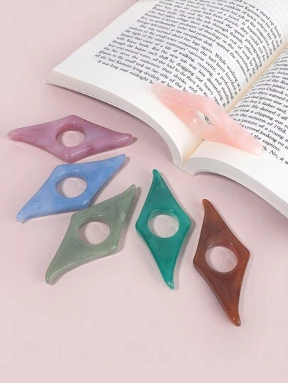 1 件树脂拇指书挡、拇指书签、个性化拇指阅读、手工制作的手指书挡阅读配件、书籍延长器书签和支架、完美的阅读辅助工具和书签支架，送给朋友的开学礼物