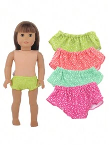 5pcs/4pcs/3pcs American Girl Doll Underwear Set, Doll Short Panties Clothing Accessory For 18-Inch Baby Dolls, Kids' Gift Toy (Doll Not Included) - 16 Styles Of Underwear - View 4