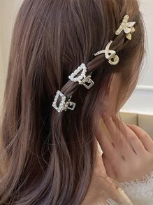 12 kẹp tóc hình vuông đính đá giả và ngọc trai giả tối giản, vương miện, thiết kế nơ, đa năng dành cho nữ xuân hè hàng ngày, tiệc tùng, công sở, trường học, bãi biển, ngày lễ, quà tặng Ngày của Mẹ kẹp tóc kẹp tóc kẹp hàm kẹp tóc kẹp tóc kẹp tóc kẹp tóc kẹp tóc kẹp tóc phụ kiện tóc thu đông cho phụ nữ cho trang phục đi nghỉ phụ nữ - Nhiều màu - Xem 3