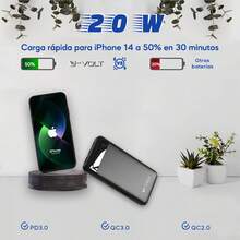 CELULARTE Power Bank U-Volt 18w 10000 Mah Bateria Portatil Carga Rapida Entrada Micro USB, C, V8 con Cable Micro USB 58cm, Compatible para IP,Samsung, Xiaomi, iPad, Tabletas y Más - Negro - Ver 6