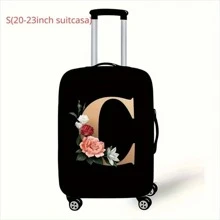 2024 New 26 Letter Printed Luggage Protective Cover Trolley Case Cover A-Z Travel Jacket Dust-Proof Elastic Cover Bag For School School Accessories School Stuff