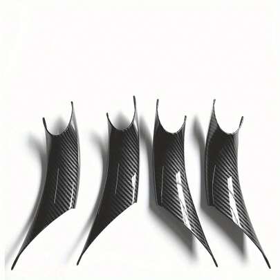 2X 亮面碳纤维车门把手盖适用于宝马 3 4 系列 2013-2019，前后左右侧车内门把手适用于宝马 F30 F31 F32 F33 F34 F36 F80 F82