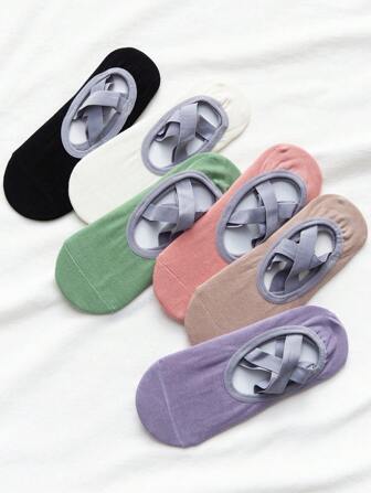 Sports Outdoor 1pair Anti-Slip Yoga Socks