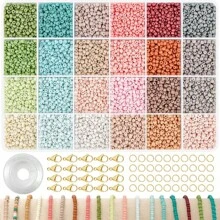 Glass Seed Bead Bracelet Jewelry Making 24 Color Bracelet Making Set Suitable For Girls Adult Friendship Bracelet Making Set With Letter Beads, Used For DIY Craft Gifts