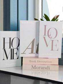 1pc/2pcs/3pcs Foldable Simulated Book Decoration, Modern Minimalist Decorative Books For Living Room Bookshelf, Home And Office Decorative Props, Designer Photography Props, Life-Sized Decorative Faux Books, Suitable For Homes, Offices, Hotels, Cafes, Shops, Live Broadcast Bookshelves, Handicraft Accessory Display Shelves, TV Cabinet Photo Props, Desk And Cabinet Decor Best Gifts Birthday Graduation