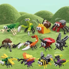 Small Particle Insect Building Blocks, Kids Educational Cognitive Assembly Animal Models, Versatile Styles Room Decoration Room Decoration - Multicolor - View 1