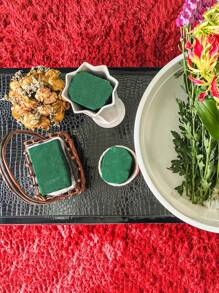 4 件长方体花泥底座，用于插花泡沫块，适用于新鲜和人造花卉插花，8.9 英寸 X 4.1 英寸 X 2.7 英寸，干湿泡沫，适用于人造或新鲜花卉泡沫块，适用于婚礼、生日、家庭、办公室和花园装饰、情人节、礼物 - 綠色 - 查看 6