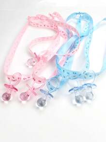 50pcs Mini Acrylic Pacifier Gender Reveal Party Decorations Table Decorations Party Favor Gift Gender Reveal,Christmas - Multicolor - View 5