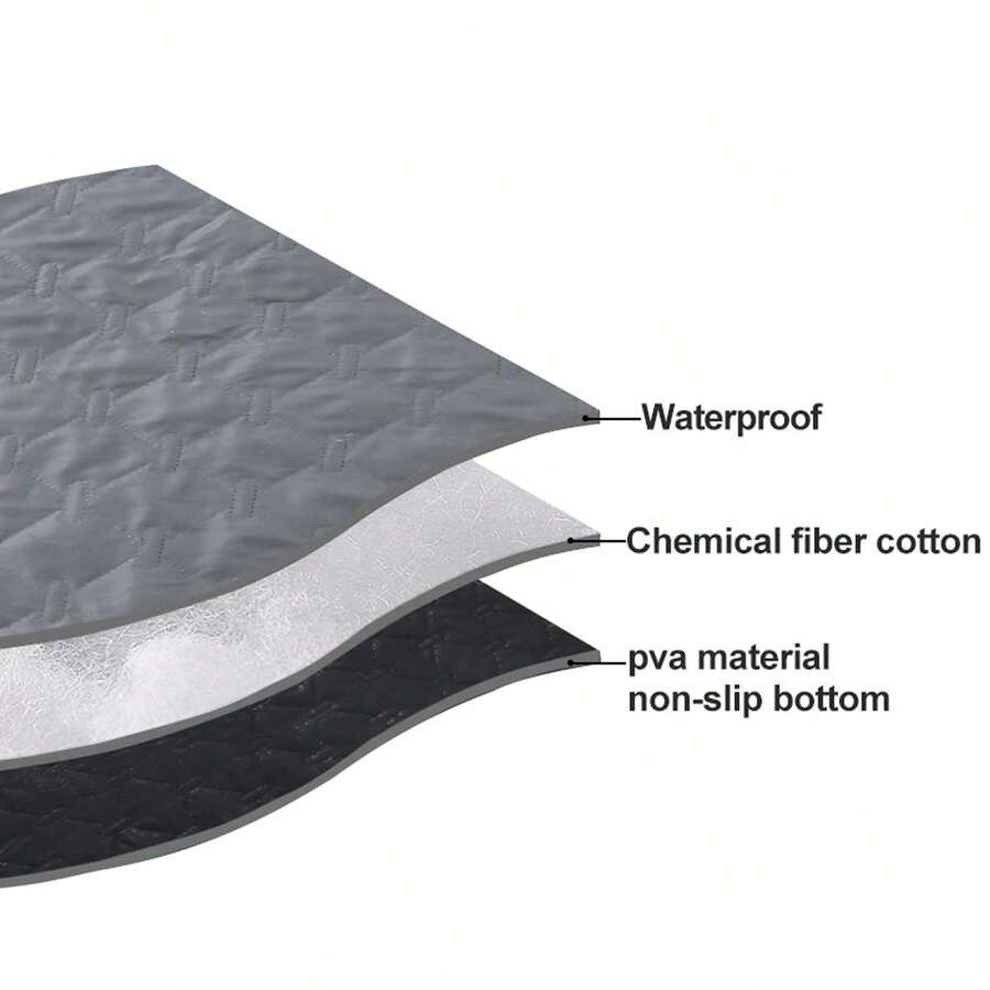 1pc Dark Grey Waterproof And NonSlip Pet Bed Mat, Pet Blanket, Pet