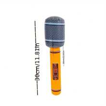 6 piezas Juguetes de plástico para fiesta temática de concierto de música con micrófono inflable - Multicolor - Ver 6