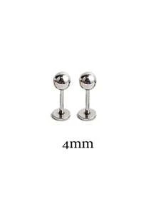 2个20G不锈钢球形耳钉，2-5mm扁平耳骨耳屏鼻环，女士耳部穿刺饰品 - 球平底耳釘 - 查看 38