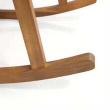 Rocking Chair With Cushions, Solid Acacia Wood Veneer
