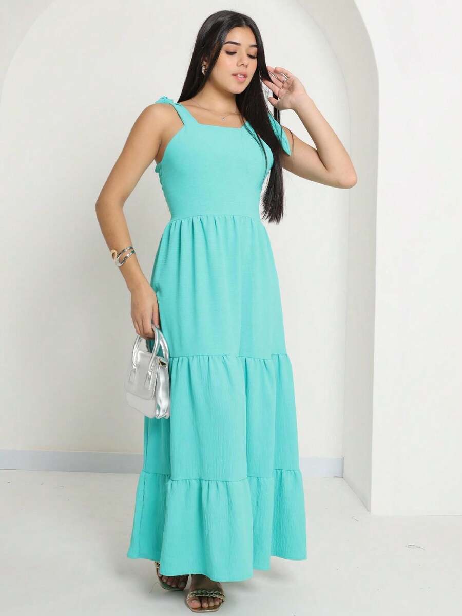 Young Girls Dresses - Màu xanh Bạc hà - Xem 1