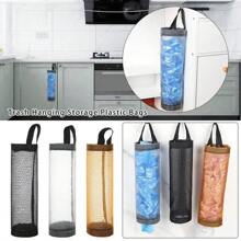 1 pieza unicolor Bolsa de basura almacenamiento moderno poliéster Bolsa de la compra Soporte para cocina - Gris - Ver 3