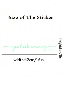 You Look Stunning. Introduction: Mirror Wall Sticker - Green - View 7