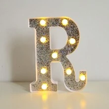 1 pieza 21/16cm Lámpara de letra, lámpara de decoración de escritorio, lámpara de letra de lentejuelas brillantes, regalo sorpresa para amigas, hermanas, novios, padres, niñas, lámpara de decoración de cocina, lámpara de atmósfera de restaurante, lámpara de atmósfera de dormitorio romántico luminoso, luz rosa de color cálido, regalo favorito y popular de luz nocturna, regalo de cumpleaños, lámpara de atmósfera de fiesta, lámpara de decoración de cumpleaños feliz, lámpara de fiesta - amarillo - Ver 33