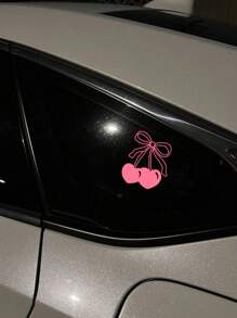 Mädchenhafter Kirschenschleife Aufkleber - Kraftstoffkappen Vinyl Aufkleber Autofenster Aufkleber Autoaufkleber Süßer Aufkleber Schleifen Ästhetik Aufkleber