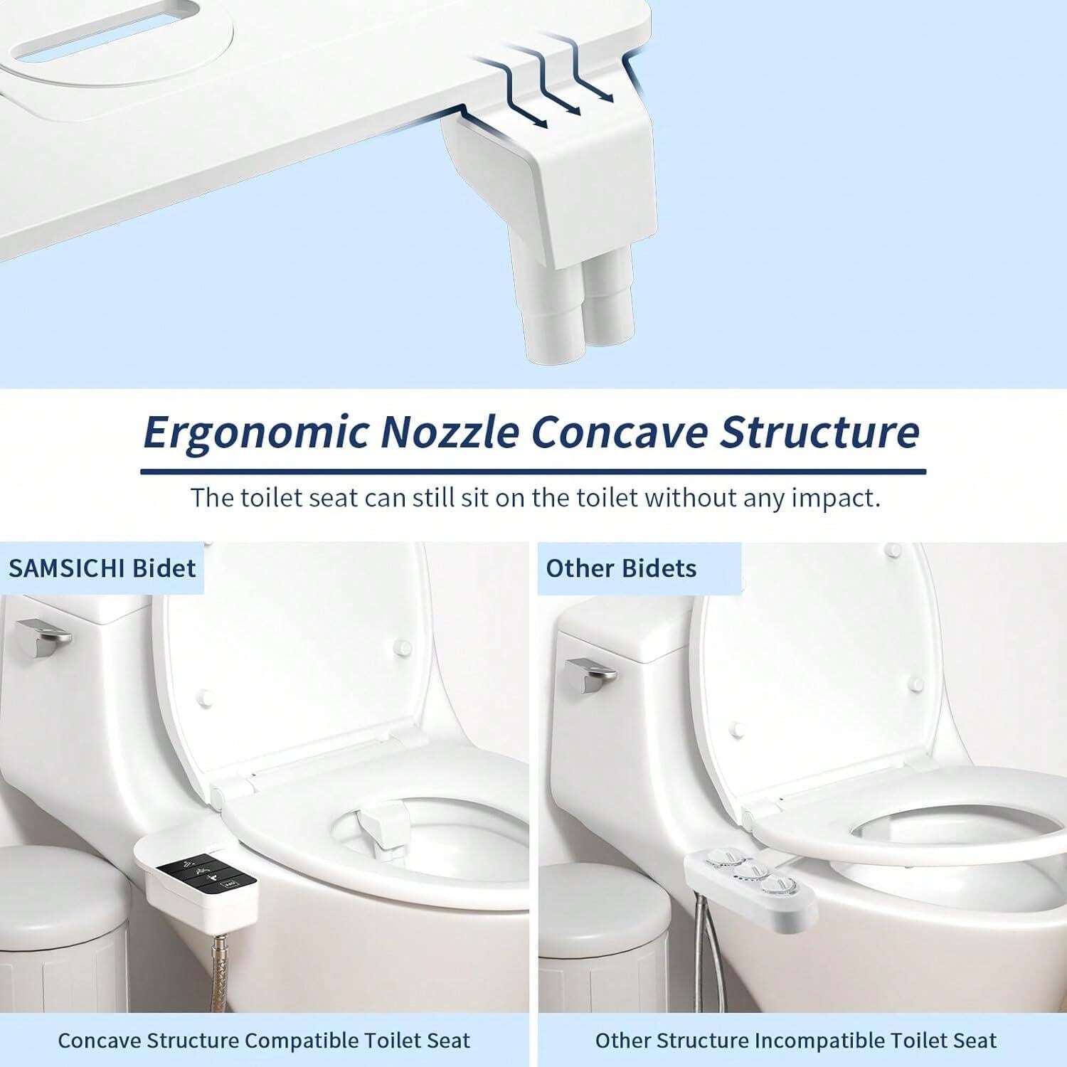 Bidet Attachment For Toilet, Retractable Self Cleaning Cold Water