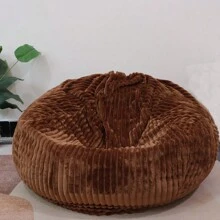 غطاء وسادة مخدة ناعمة مخططة كيس الفاصوليا المكثف 1 قطعة (بدون حشوة)