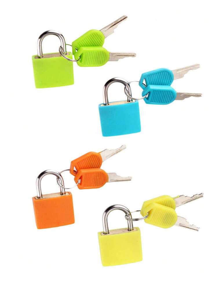 2pcs,Padlock Small Padlock With Key For Luggage Lock, Backpack, Gym Locker Lock, Suitcase Lock, Classroom Matching Game And More(The Product Is Very Small, Please Be Cautious When Purchasing If You Do Not Like Small Sizes) - Multicolor - View 16