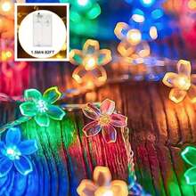 1Pc 10LED/20LED/30LED/40LED Đèn LED Dây Hoa Anh Đào Hoạt Động Bằng Pin Trong Nhà Không Khí Cổ Tích Đèn LED Hoa Cho Sân Sau Sân Vườn Tiệc Trong Vườn Phòng Ngủ Phòng Khách Lớp Học Trang Trí Cắm Trại - Nhiều màu - Xem 12