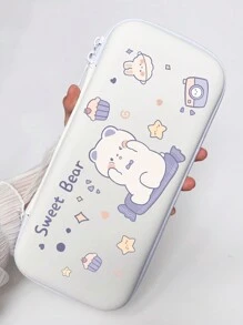 1PC Cartoon Flower Bear Pattern Switch Storage Bag NS Game Console Lite Protective Case Portable Tote Travel White Bag - Switch Storage Bag - View 3