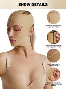 larrycard 1件装全脸塑形绷带 女士V脸瘦脸提拉面部绷带