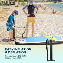 充氣划板站立式划槳板，SUP板，青少年和成人夏季專用，尺寸為120" x 30" x 6"