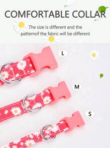 ECP515-1 Vòng cổ chó có hoa có mặt dây chuyền, Phụ kiện thú cưng bằng polyester có thể điều chỉnh, Thiết kế thoải mái cho chó nhỏ đến lớn - Màu tím - Xem 4