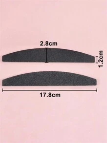 Black Crescent Shape Double-Sided Emery Nail File For Manicure, Pedicure, Natural, And Acrylic Nails - Black (Grit 100/180) - Black - View 4