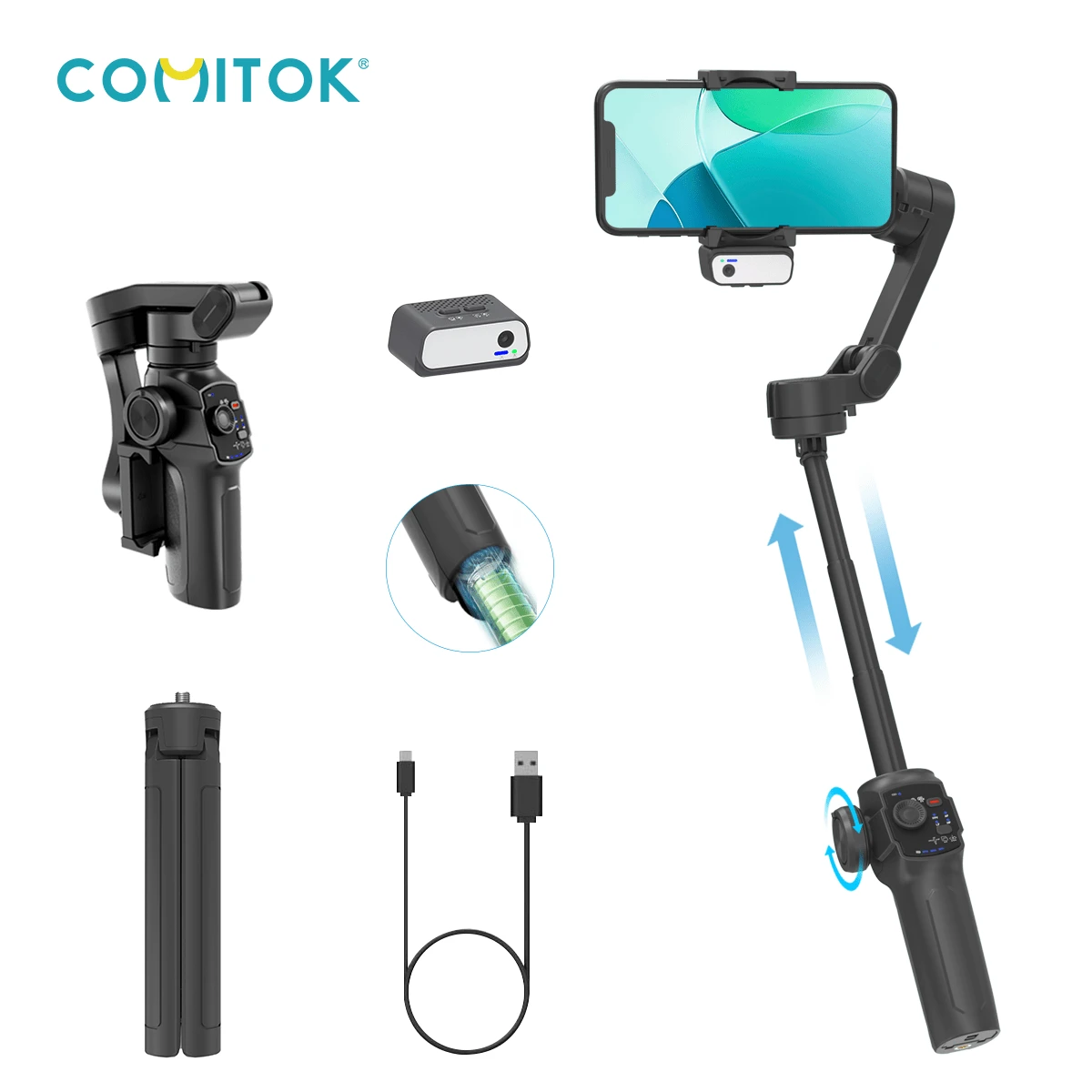 Goshyda Light Stand Verlängerungsstab 45-74cm - Verstellbarer Stativverlängerung Für Foto-Studio