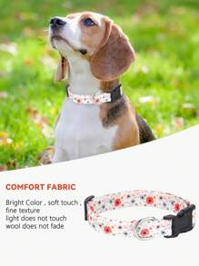 ECP515-1 Vòng cổ chó có hoa có mặt dây chuyền, Phụ kiện thú cưng bằng polyester có thể điều chỉnh, Thiết kế thoải mái cho chó nhỏ đến lớn - Màu tím - Xem 8