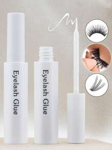 1支透明假睫毛胶水 6ml，超强定型，不刺激皮肤，专业睫毛嫁接胶水，防水无乳胶，适合居家旅行，敏感人群也适用，DIY睫毛嫁接胶水，适用于最佳白色假睫毛条。 - 白色 - 查看 4