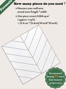 Geometric Chevron Peel & Stick Wall Tile Decals - Modern Minimalist Home Decor With Fresh Color.Waterproof And Anit-Oil Wall Paper.Stick On Tiles
