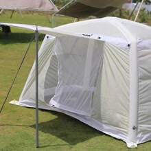 Tienda inflable con amplio espacio para acampar, resistente al agua, sombra del sol, plegable y portátil - Blanco - Ver 4