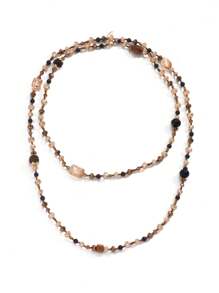 1pc Vintage Fashion Pearl Long Necklace With Mixed Colors - Double Layer - Party Wear - Suitable For Valentine's Day - Year-Round Style,Mom,Mother,Mother's Day,Gift