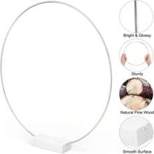 10pcs 12 Inch Metal Floral Hoop Centerpieces For Table, Metal Wreath Ring With 10 PCS Place Card Holders For Wedding Decor Home Decor,