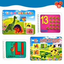 1 cuốn sổ tay xoắn học tiếng Tây Ban Nha cho trẻ em, in hai mặt, thiết kế góc tròn, thân thiện với trẻ em và dễ sử dụng, cải thiện khả năng học tập của trẻ em, hoàn hảo cho quà tặng Giáng sinh, Lễ tạ ơn, Năm mới - sách cuộn dây học tập - Xem 3